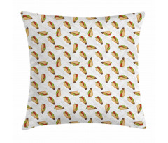 Delicious Food with Veggies Pillow Cover