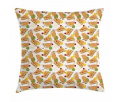 Sandwich and Taco Snacks Pillow Cover