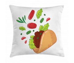 Mexican Tortilla with Veggies Pillow Cover