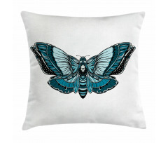 Skull on Butterfly Body Pillow Cover