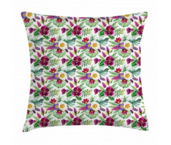 Calla Lily Monstera Leaves Pillow Cover