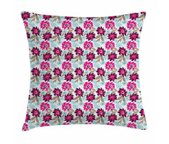 Abstract Marsala Blossoms Pillow Cover
