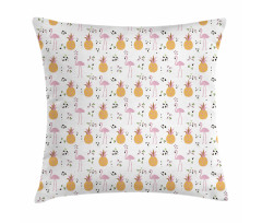 Tropical Animal Pineapples Pillow Cover