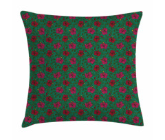 Blossoming Exotic Hibiscus Pillow Cover