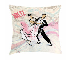 Romantic Dancing Couple Words Pillow Cover