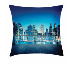 Skyscrapers from Balcony Pillow Cover