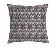Hatched Overlaying Circles Pillow Cover