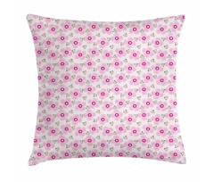 Pink Blossoms Dotted Petals Pillow Cover