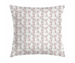 Pink Spring Sakura Flowers Pillow Cover