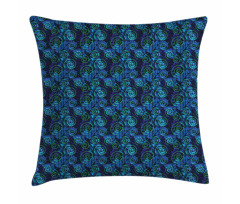 Imprints Pattern of Leafs Pillow Cover