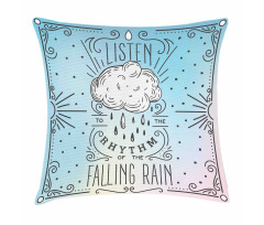 Listen Falling Rain Rhyme Pillow Cover