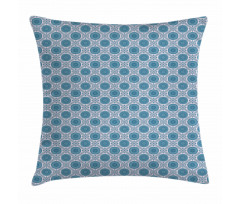 Rhombus Dots Floral Pillow Cover