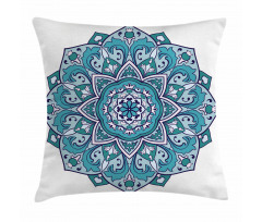 Curly Eastern Flower Pillow Cover