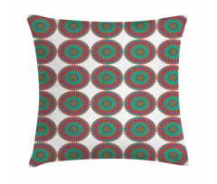 Colorful Curly Motif Pillow Cover