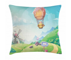 Candy Houses and Lollipop Pillow Cover