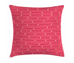 Parallel Pinkish Waves Pillow Cover