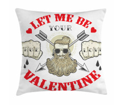 Beard Man Portrait Romantic Pillow Cover