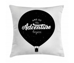 Hot Air Balloon with Phrase Pillow Cover