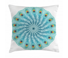 Peafowl Feathers Pillow Cover