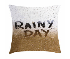 Blurred Rain Drops Photo Pillow Cover