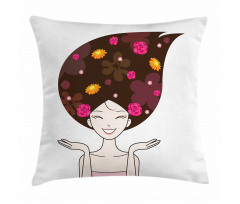 Anime Inspired Woman Pillow Cover