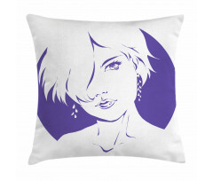 Monochrome Woman Pillow Cover