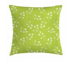 Blooming Flower Silhouettes Pillow Cover