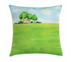 European Pastoral View Design Pillow Cover