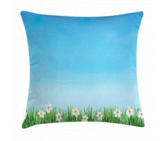 Blue Skies Blurred Background Pillow Cover
