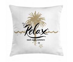 Tropical Enjoy Summer Text Pillow Cover