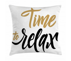 Coffee Time Conceptual Text Pillow Cover