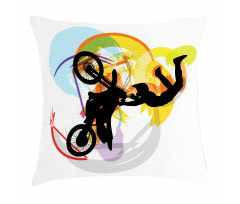 Motocross Rider Pillow Cover