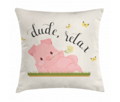 Pot Belly Pink Piglet Pillow Cover