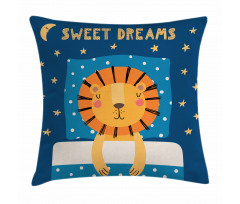 Sleeping Sketched Lion King Pillow Cover
