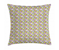Tropical Yellow Parrot Birds Pillow Cover