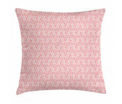 Swirled Floral Pattern Pillow Cover