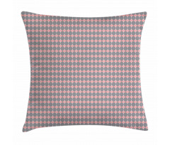 Round Edged Pink Rhombus Pillow Cover