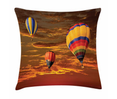 Skyscape Colorful Vehicles Pillow Cover