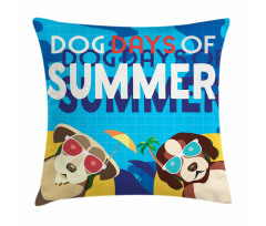 Dogs Days of Summer Pillow Cover