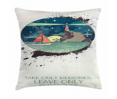 Lighthouse Sailboat Pillow Cover