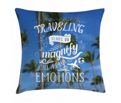 Travel Words Airplane Pillow Cover
