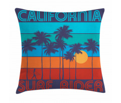 Surf Rider California Pillow Cover