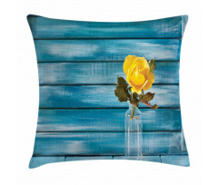 Blooming Yellow Rose in a Jar Pillow Cover