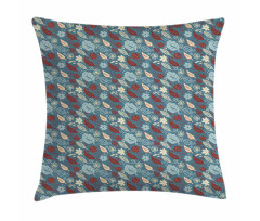 Botanical Flowers Leaves Pillow Cover