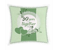 30 Years Together Text Pillow Cover