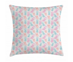 Colorful Pineapple Sketch Pillow Cover