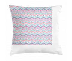 Brush Stroked Zigzags Pillow Cover