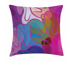 Waves in Hand-drawn Style Pillow Cover