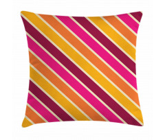 Angled Retro Style Lines Pillow Cover