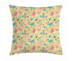 Memphis Style Triangle Lines Pillow Cover